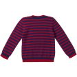 Baby Boys Black & Red Striped Sweatshirt For Sale