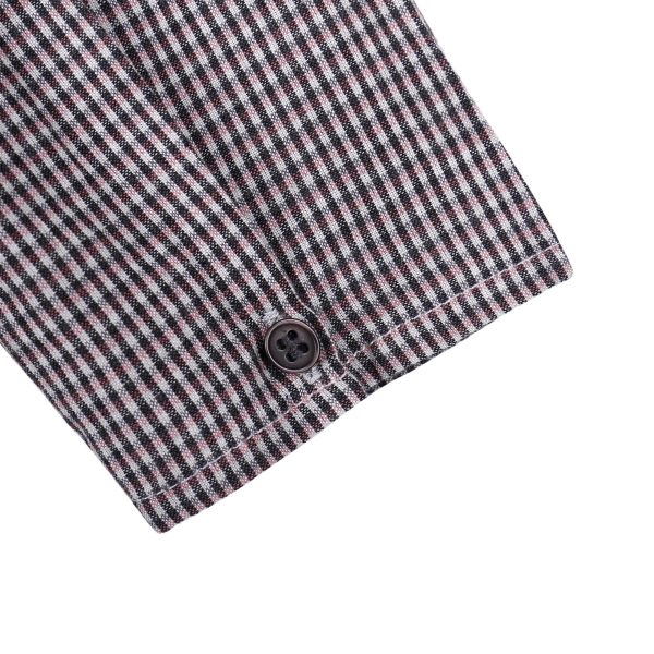 Baby Boys Grey Checked Woven Shirt For Sale