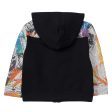 Baby Boys Black Hooded Top With Multicolor Cuffs Online Hot Sale