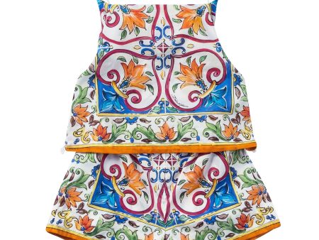 Girls Blue & Green  Maiolica   Hot Suit Online Hot Sale