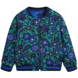 Boys Blue & Green Reversible Tiger Jacquard Jacket For Discount