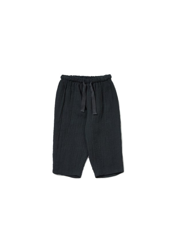 Baby Black Cotton Trousers Discount