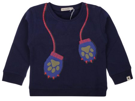 Baby Boys Medienal Blue Glove Printed Cotton Sweatshirt Supply