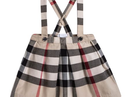 Baby Girls Beige Check Cotton Skirt Sale