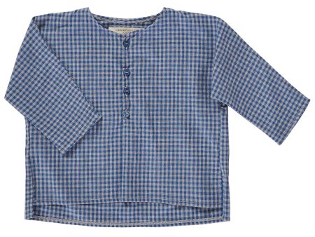 Baby Boys Blue Check Cotton Shirt Fashion