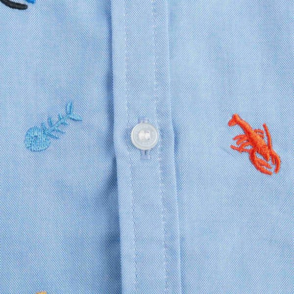 Baby Boys Blue Cotton Shirt Sale