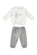 Baby Boys Milk White Top & Grey Bottom Two Piece Set Hot on Sale