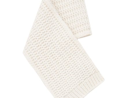 Baby Girls White Knitted Cotton Scarf Online Sale