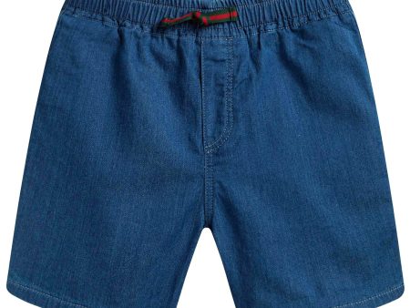 Baby Boys Blue Cotton Shorts Hot on Sale