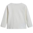 Girls Ivory Cotton T-shirt For Discount