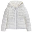 Girls White  Kamaria Down Padded Jacket on Sale