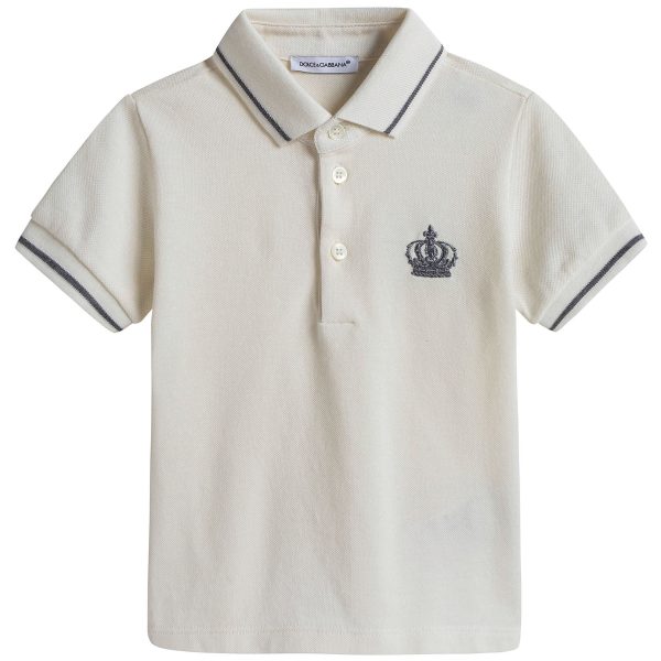 Baby Boys White Polo Shirt Online now