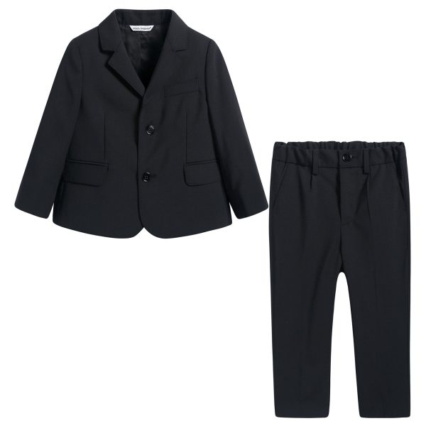 Baby Boys Black Wool Tuxedo Online Hot Sale