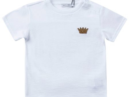 Baby  White Cotton T-shirt Online