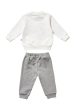 Baby Boys Milk White Top & Grey Bottom Two Piece Set Hot on Sale