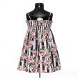 Girls Pink Rose & Blank Striped Dress Sale