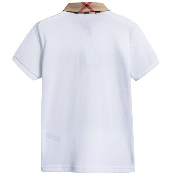 Boys White Cotton Polo Shirts Online