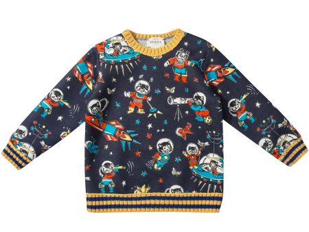 Baby Boys Blue Cotton Sweatshirt Discount