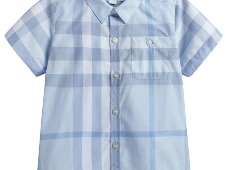 Baby Boys Blue Check Shirt For Cheap