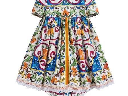 Baby Girls Lace Printing Dress Cheap