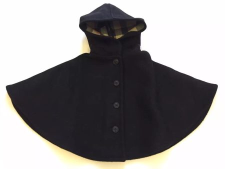 Baby Girls Black Hooded Wool Shawls For Cheap