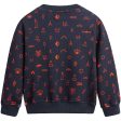 Baby Boys Navy Blue Allover Printed Sweatshirt Fashion