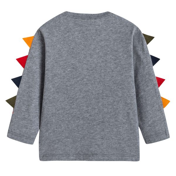 Baby Boys Grey Dinosaur T-shirt Online