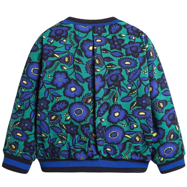 Boys Blue & Green Reversible Tiger Jacquard Jacket For Discount