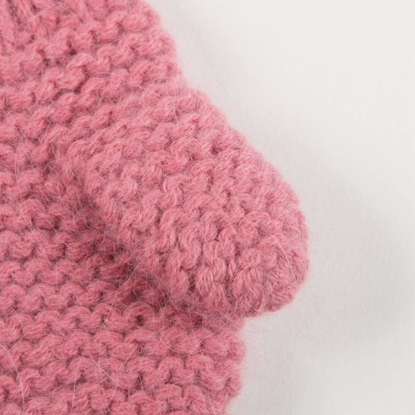 Baby  Girls Pansey Pink  Angora  Mittens For Cheap