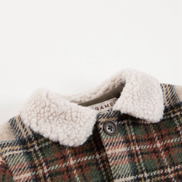 Baby Beige Check  Wool  Coat Online