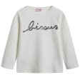 Girls Ivory Cotton T-shirt For Discount