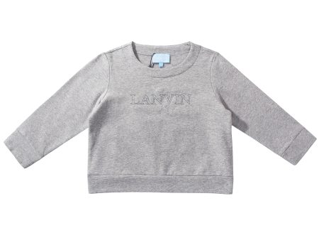 Baby  Grey  Logo  Cotton   Sweater Online now