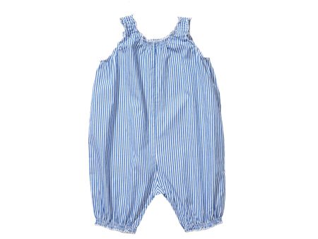 Baby Blue Striped Cotton Romper Online