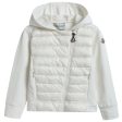 Girls Ivory Cotton Hooded Cardigan Fashion