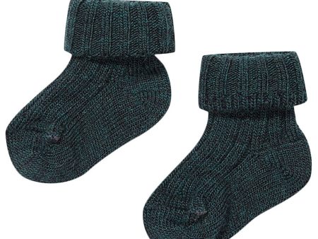 Baby Midnight Green Low Rib Socks Sale