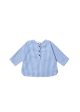 Baby Blue Striped Cotton Shirt Online Sale