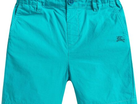 Baby Boys Turquoise Blue Cotton Shorts Online