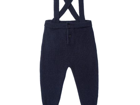 Baby Ink Blue Knitted Romper Online now