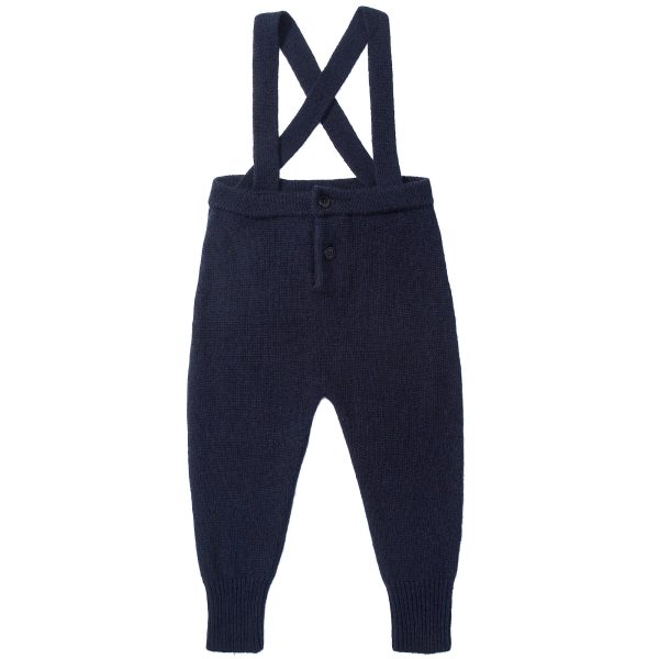 Baby Ink Blue Knitted Romper Online now