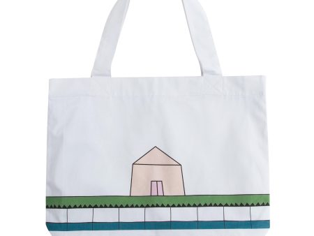 White Cotton Bag With House For Sale