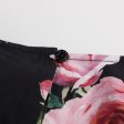 Girls Black Rose Cotton Top For Discount