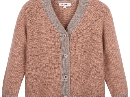 Girls Light Orange Knitted Cardigan Hot on Sale