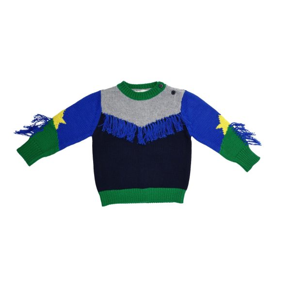 Baby Boys Multicolor Tassels Trims  Yeeah  Sweater Online Sale