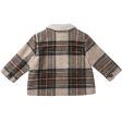 Baby Beige Check  Wool  Coat Online