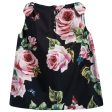 Girls Black Rose Cotton Top For Discount