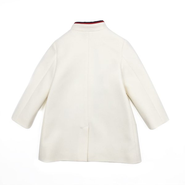 Baby  Girls  White  Woven   Coat For Sale