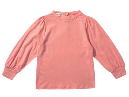 Girls Coral Pink Jersey Top Fashion