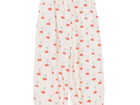 Girls White Cherries Cotton Pants Sale