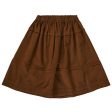 Girls Brown Cotton Woven Skirt on Sale