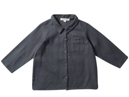 Baby Boys Black Woven Shirt Sale